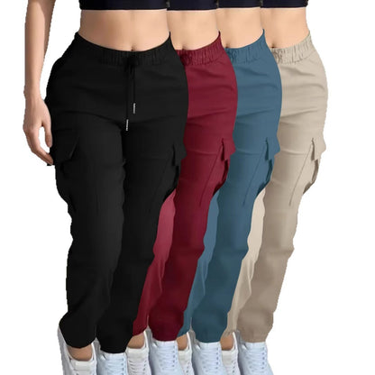 Fashion Drawstring Leisure Cargo Trousers