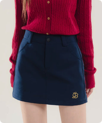 American Navy Blue A-line Skirt