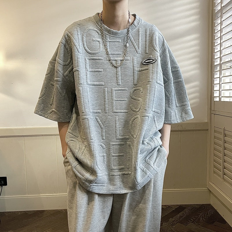 Three-dimensional Men's Sleeve Loose T-Shirt