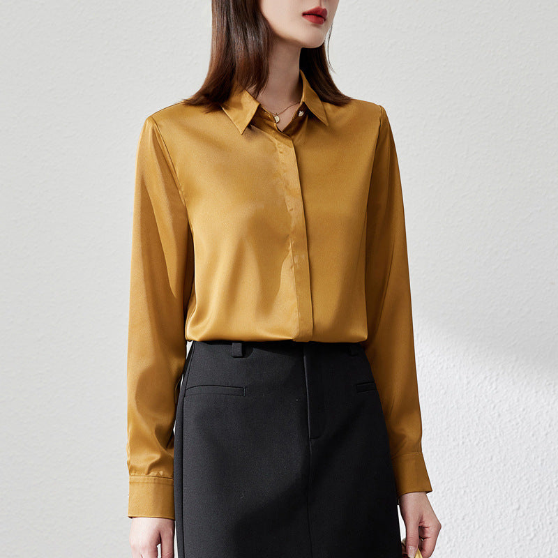 Graceful Satin Top Shirt
