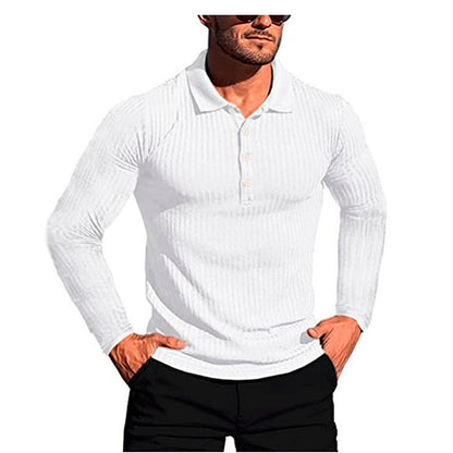 High Elastic Slim Knit Bottoming Men T-Shirt