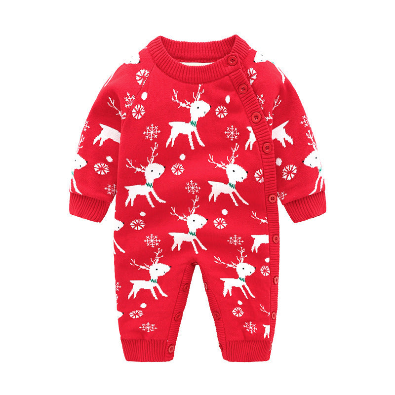 Newborn Baby Clothes Crawling Thickening Out