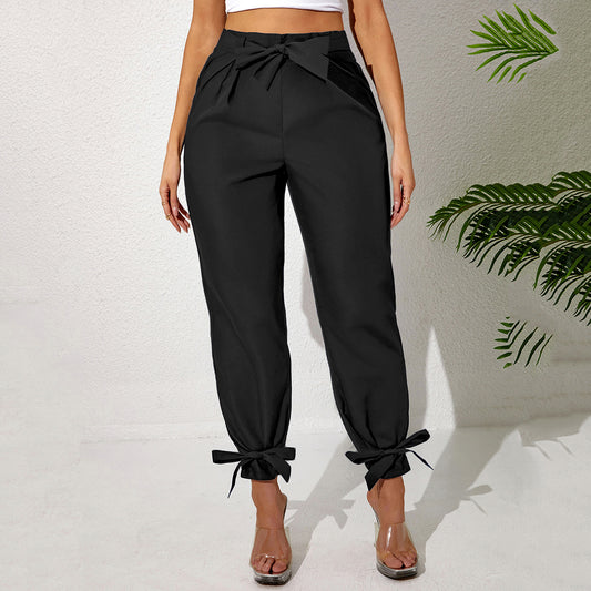 Plus Size Ankle Strap Women's Pants