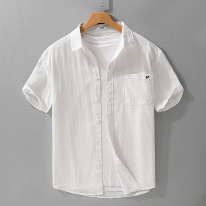 Menswear Simple All-matching Short-sleeved Shirt
