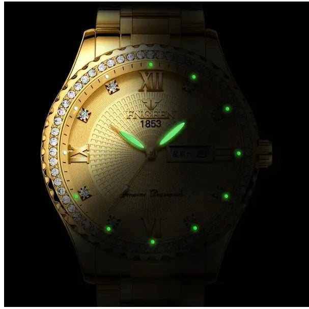 Waterproof Gold Classic Stainless Steel Quartz