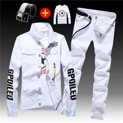 Men's Polyester Jeans Suit