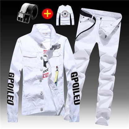 Men's Polyester Jeans Suit