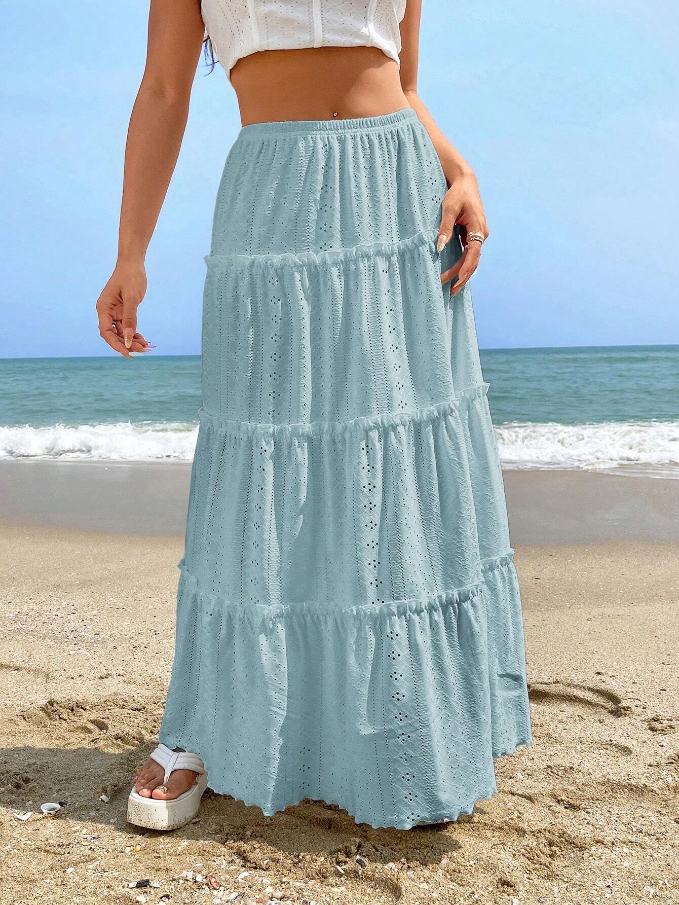 Women's Waist Mid-length Stitching Skirt