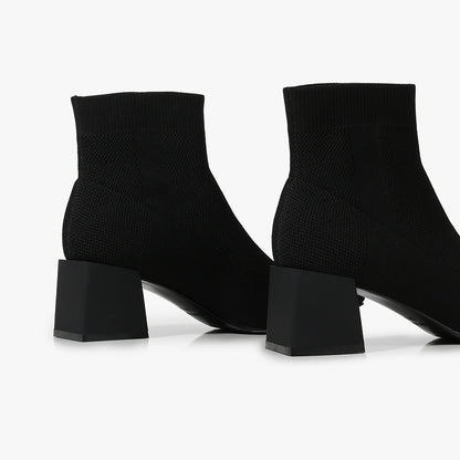 Ladie's All-match Stretch Knitted Booties