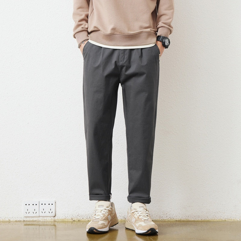 All-matching Khaki Tooling Straight-leg Pants