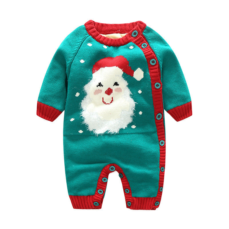Newborn Baby Clothes Crawling Thickening Out