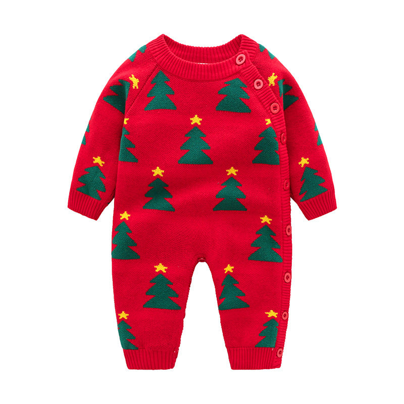 Newborn Baby Clothes Crawling Thickening Out