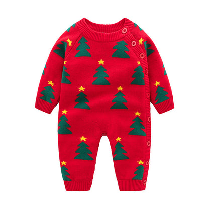 Newborn Baby Clothes Crawling Thickening Out