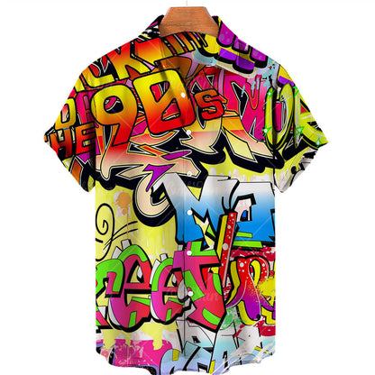 Lapel Hawaiian Shirt Short Sleeve