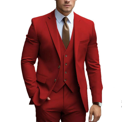 Three-piece Suit For Bridegroom Men's Wedding