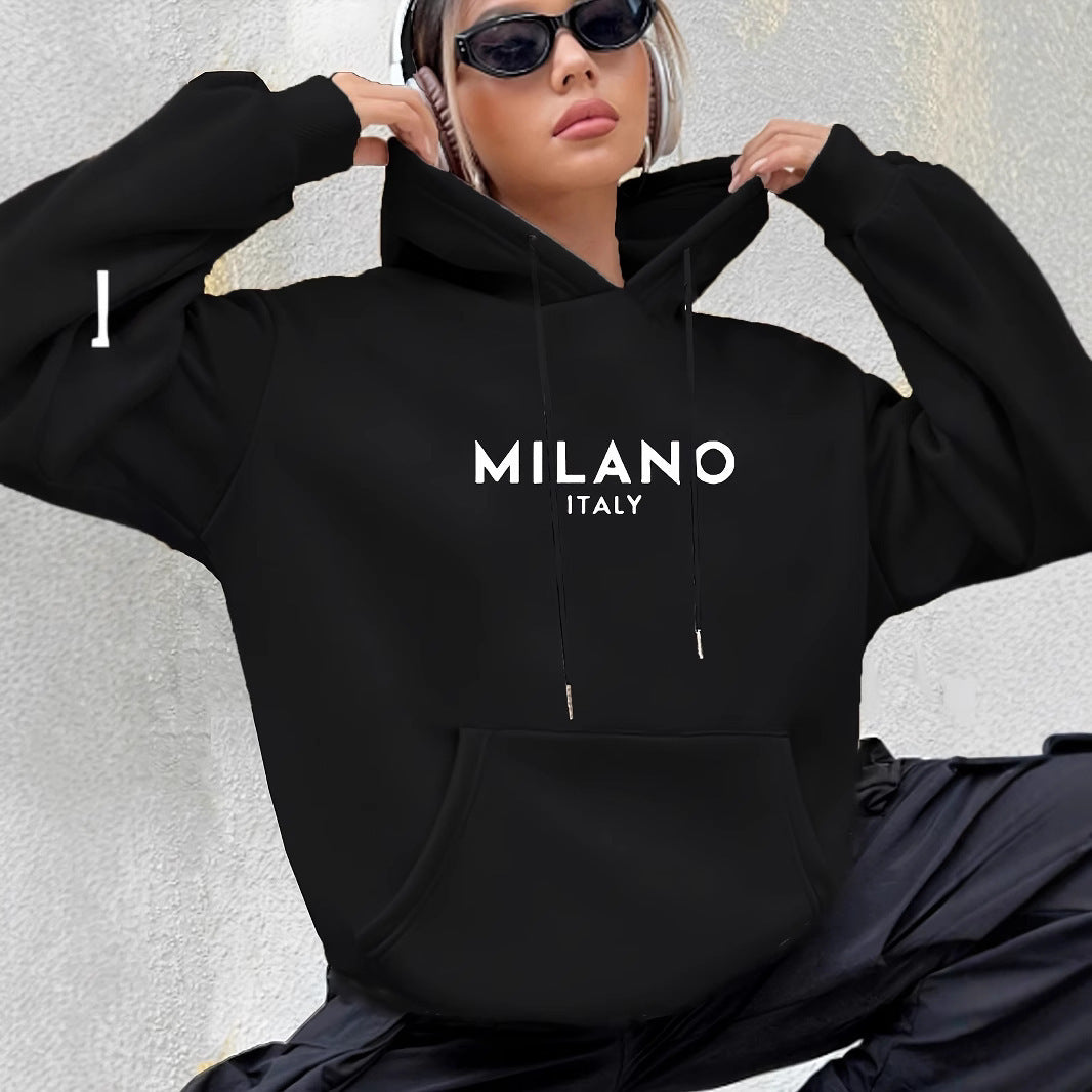 Women's Long Sleeved Kangaroo Pocket Hoodie