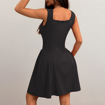 Slim Fit Backless Sleeveless Dress