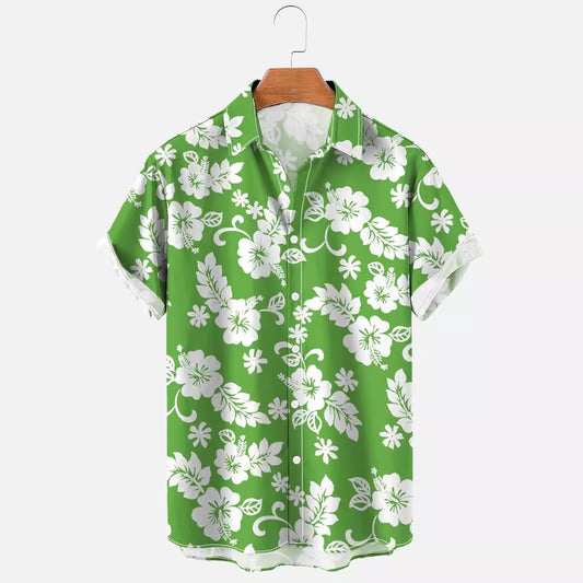 Summer Flower Pattern Seaside Shirt