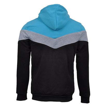 Men Stitching Sports Long-sleeved Hoodie