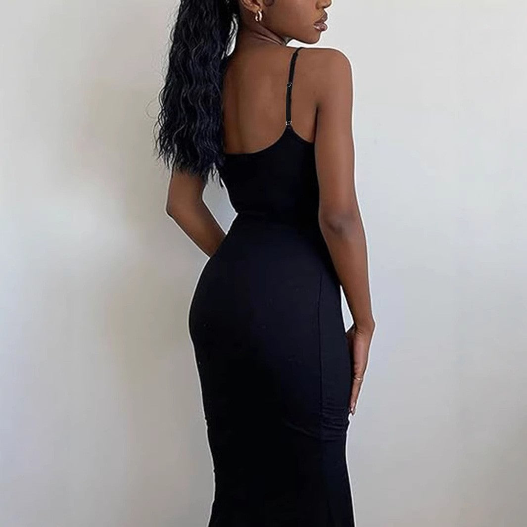 High Waist Skinny Sheath Fishtail Dress