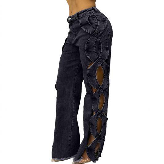Women Jeans Line Denim
