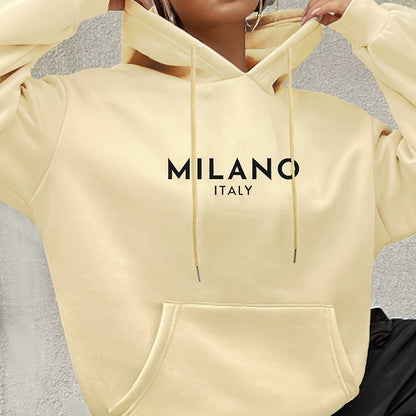 Women's Long Sleeved Kangaroo Pocket Hoodie
