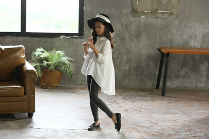 Girls' Big Kids Loose Fashionable Tops Korean Style