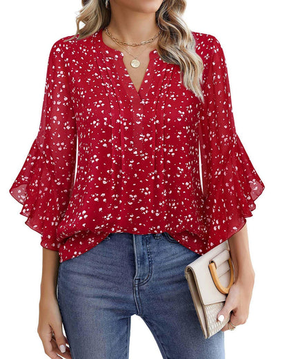 Women's Three-quarters Sleeve Tops Dressy