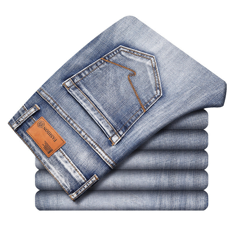 Fashion Men's Straight Stretch Jeans