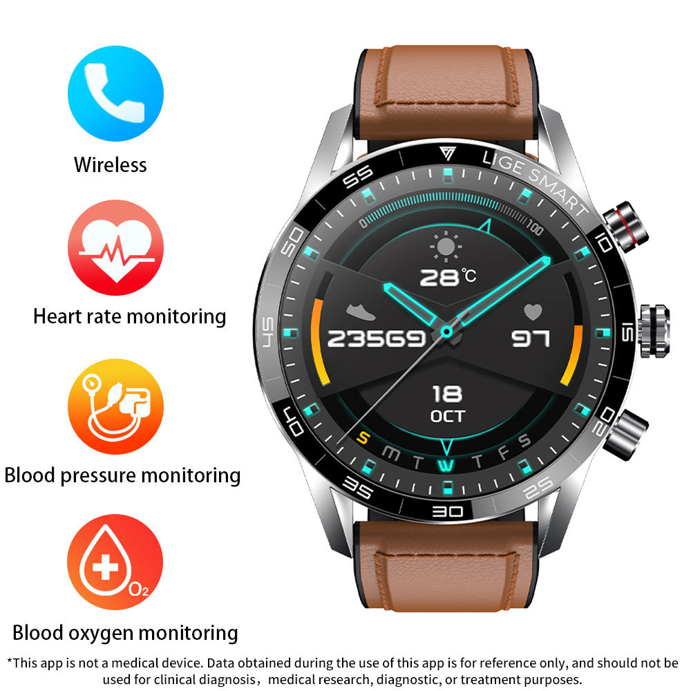 Smart Blood Pressure Heart Rate Bluetooth Watch