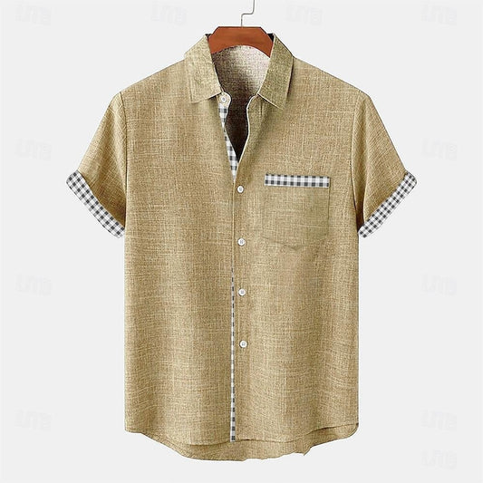Ocean Fish Pattern Lapel Loose Sleeve T-Shirt