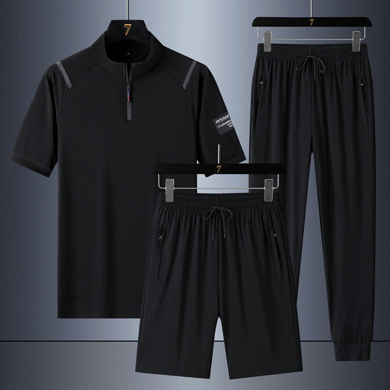 Ice Silk Quick-drying Three-piece Suit