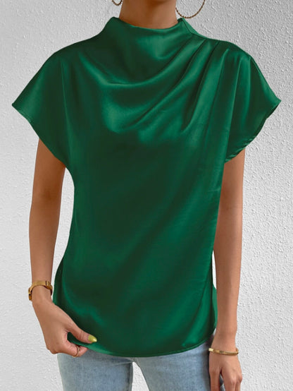 Elegant Folding Loose Women's Tops