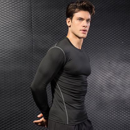 Men's Tight Training Sports Long Sleeve T-shirt