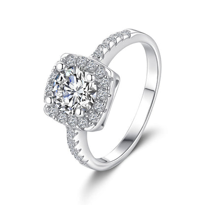 S925 Sterling Silver Plated950 Gold 1 Karat Ring