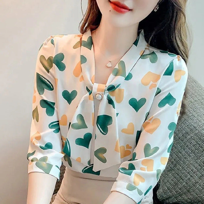 Three-quarter Sleeve Chiffon Shirt