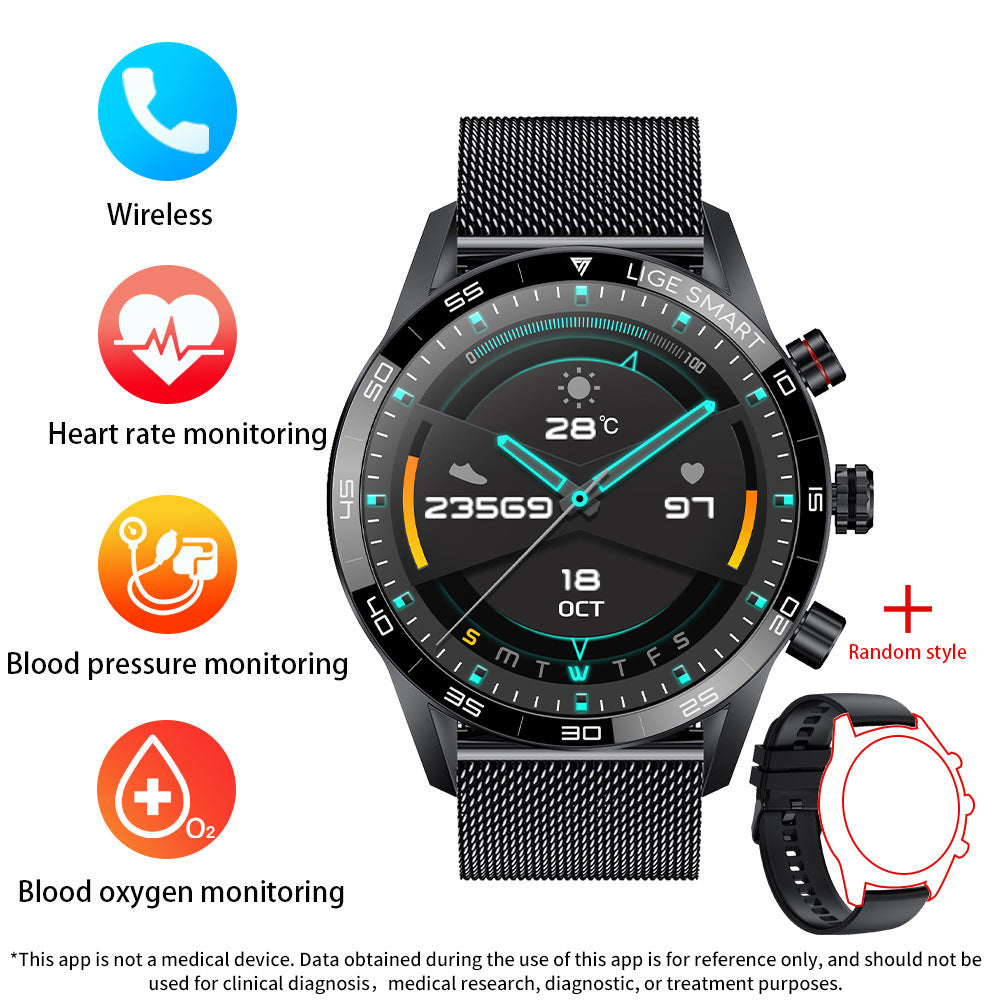 Smart Blood Pressure Heart Rate Bluetooth Watch