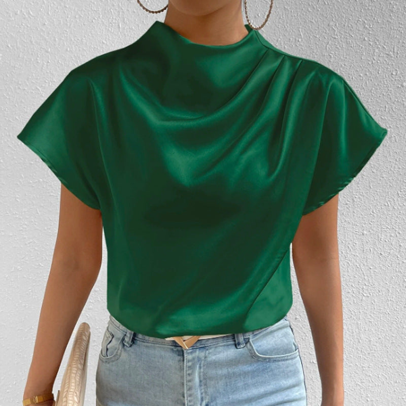 Elegant Folding Loose Women's Tops