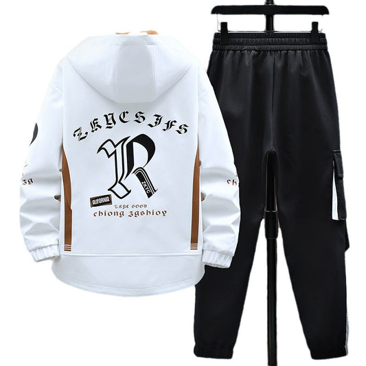 Men's Fall Jacket Trousers Leisure Set