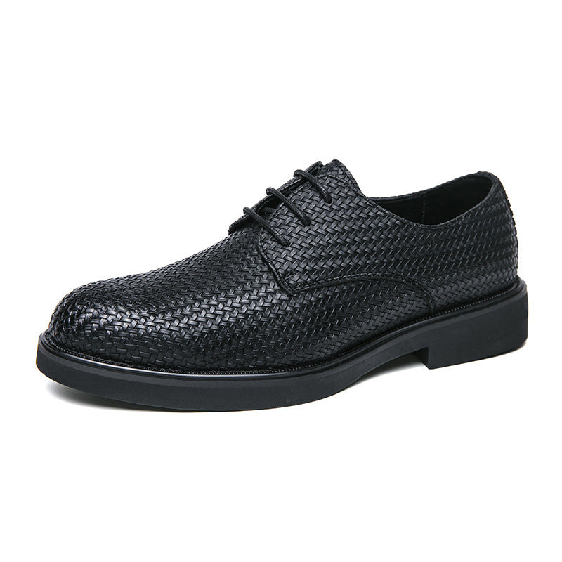 Woven Leather Men Shoes British Shoes