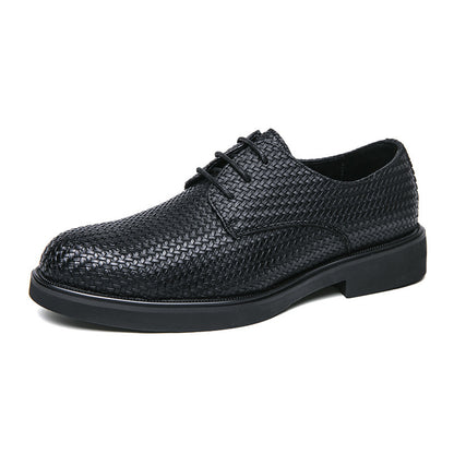 Woven Leather Men Shoes British Shoes