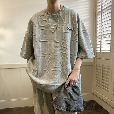 Three-dimensional Men's Sleeve Loose T-Shirt