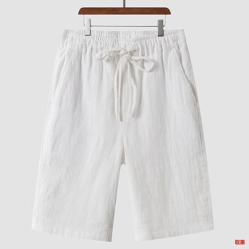 Linen Shorts Men's Cropped Pants