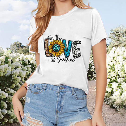 'LOVE' Women's Sunflower T-Shirt