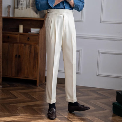 Men's High Waist Straight Pants