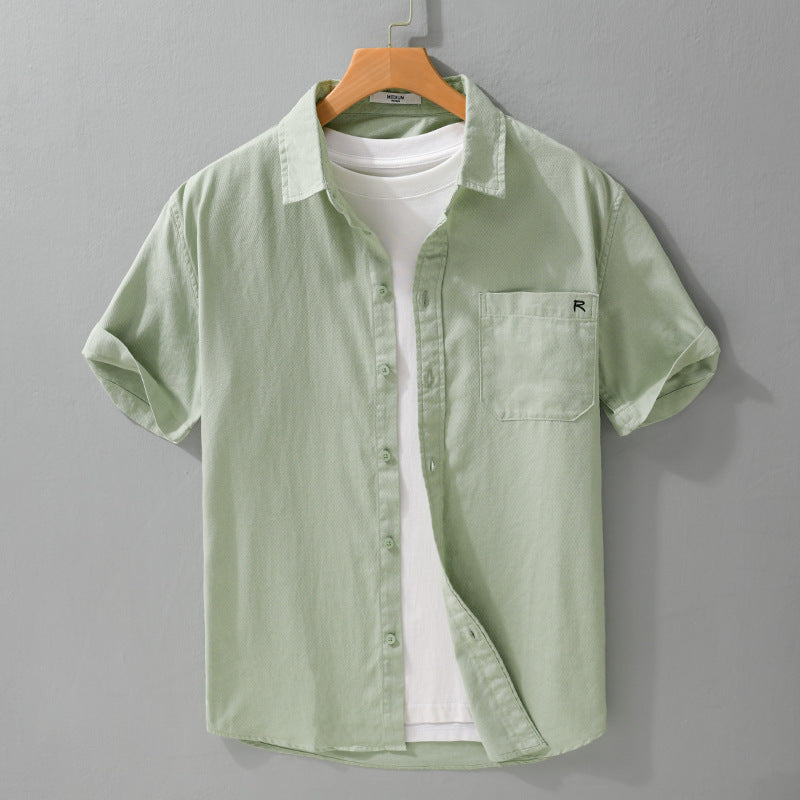 Menswear Simple All-matching Short-sleeved Shirt