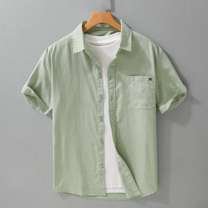 Menswear Simple All-matching Short-sleeved Shirt