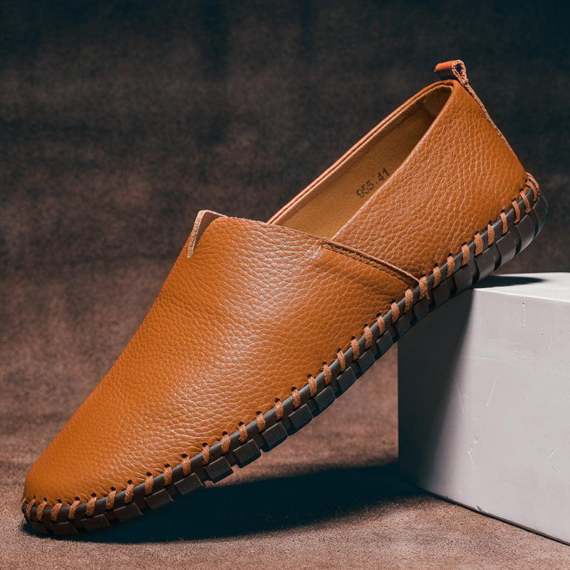 Beautiful Men's Gommino Layer Leather Slip-on