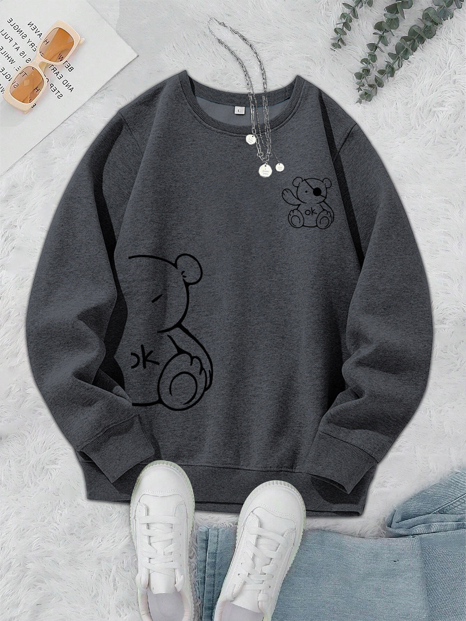 Nice Kawaii OK Teddy Bear Sweatshirts