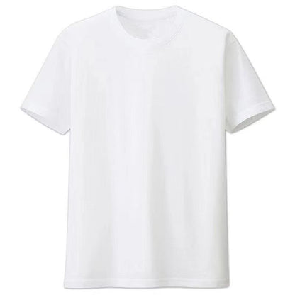 Pure Cotton Plain Black & White Round Neck Short